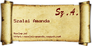 Szalai Amanda névjegykártya